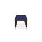 Lesro Lenox Wood 3 Seat Bench Wood Frame, Mocha, OH Cobalt Upholstery LW3001 - alternate 3